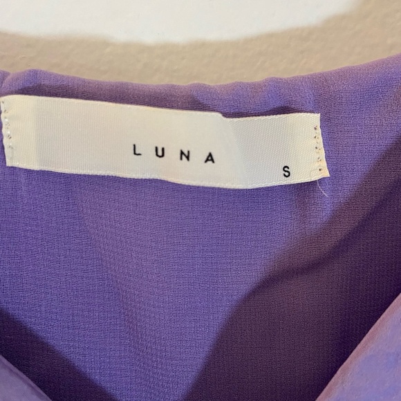 Luna, soft purple, spaghetti strap, wedding elegance, light, flowy dress. - Picture 6 of 7